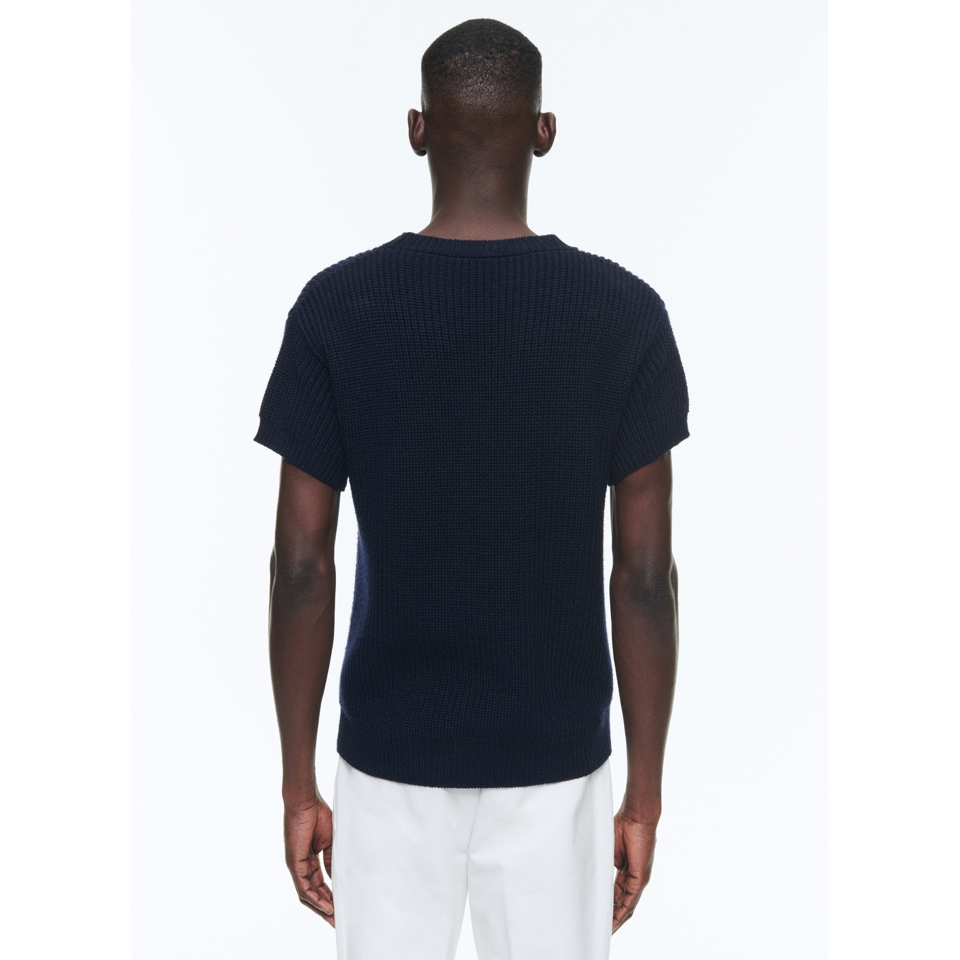 Fursac - Pull À Côtes En Laine Et Coton - Bleu Marine