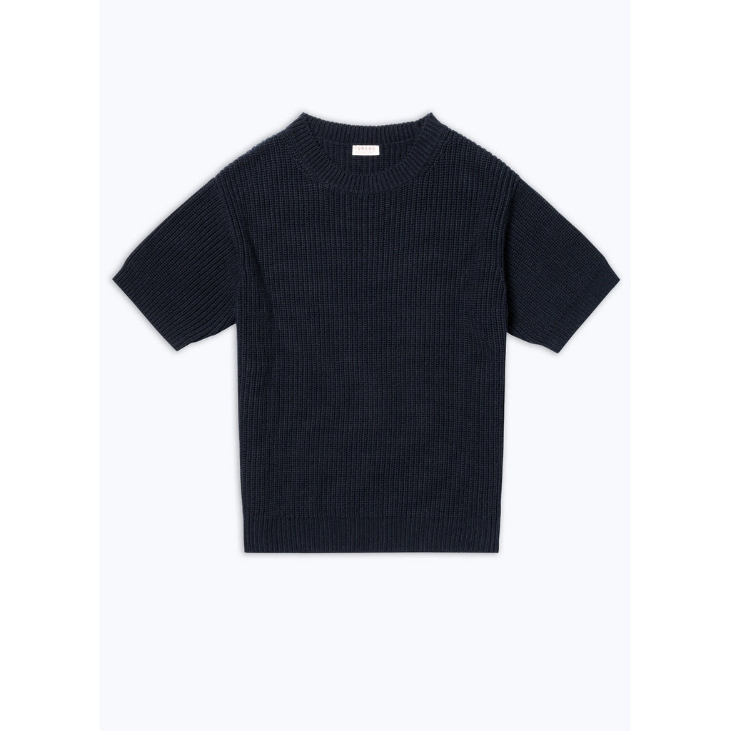 Fursac - Pull À Côtes En Laine Et Coton - Bleu Marine