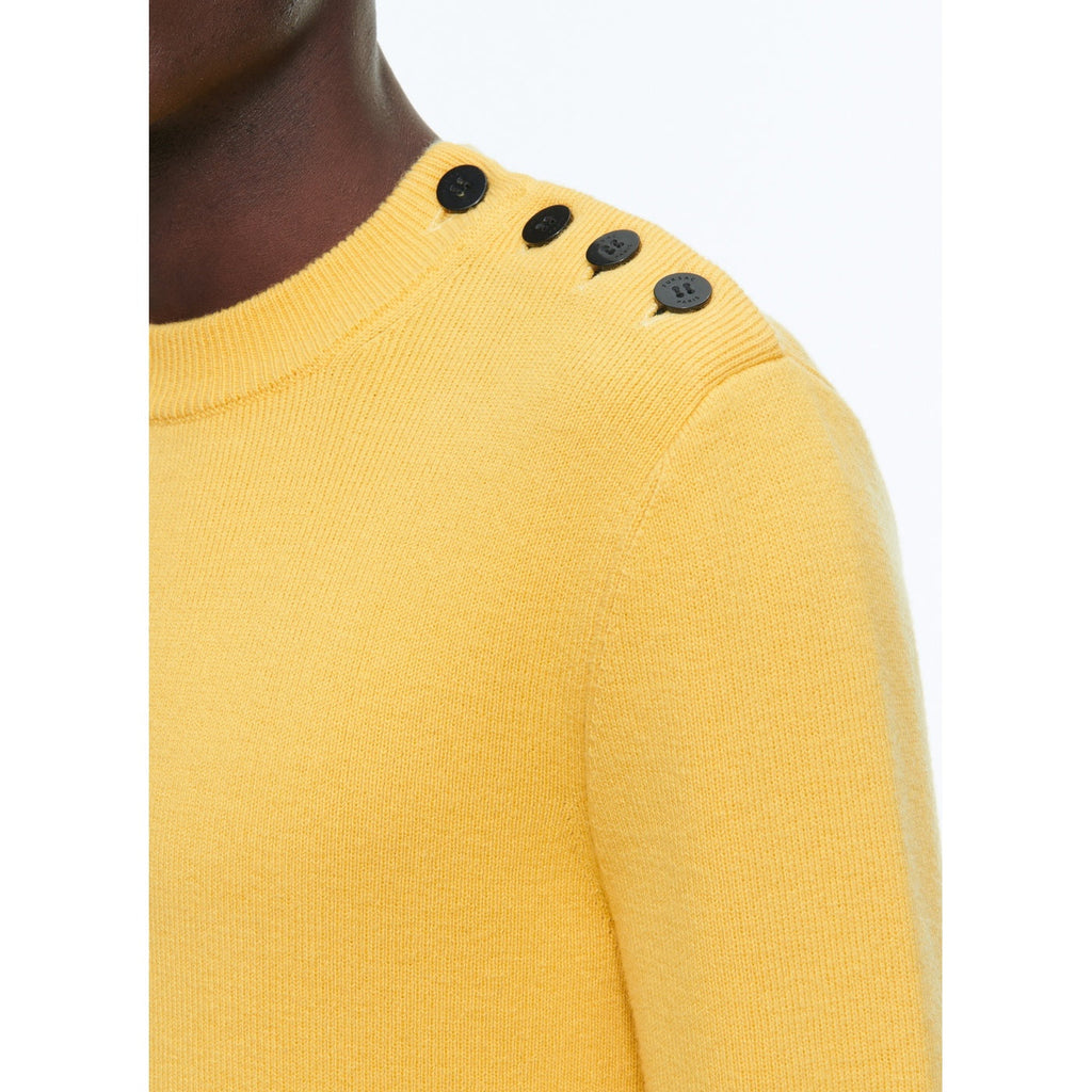 Jersey Marinero De Canalé Con Botones En Los Hombros - Amarillo Paja