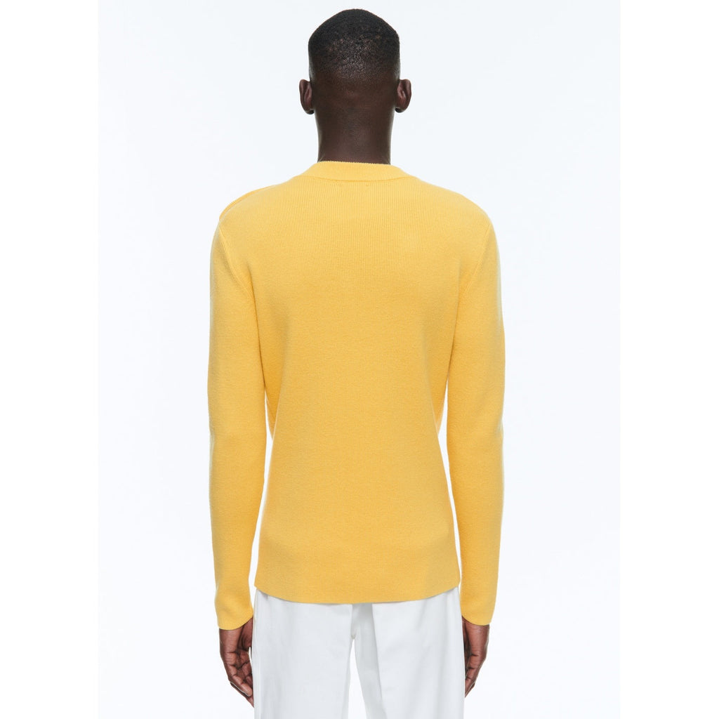 Jersey Marinero De Canalé Con Botones En Los Hombros - Amarillo Paja