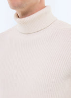 Jersey de cuello vuelto grueso - Crudo