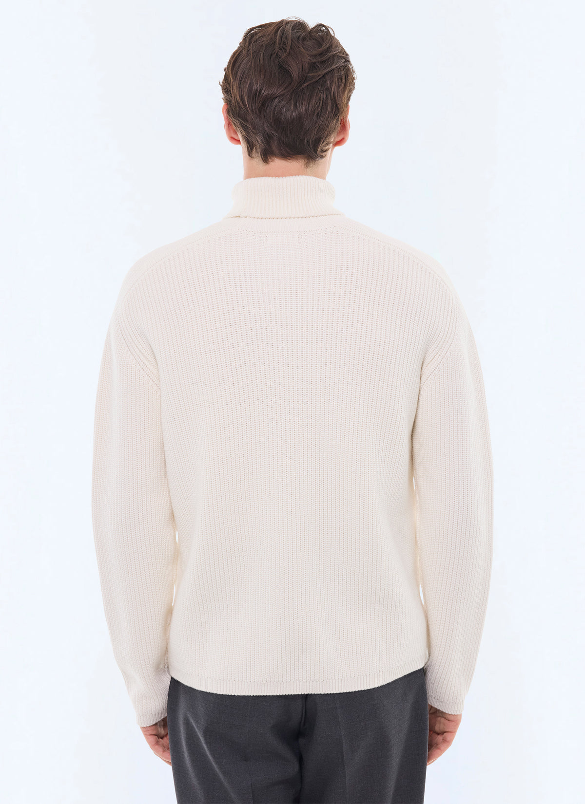 Jersey de cuello vuelto grueso - Crudo