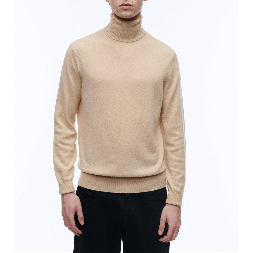 Fursac - Pull Col Roulé En Laine Et Cachemire - Beige