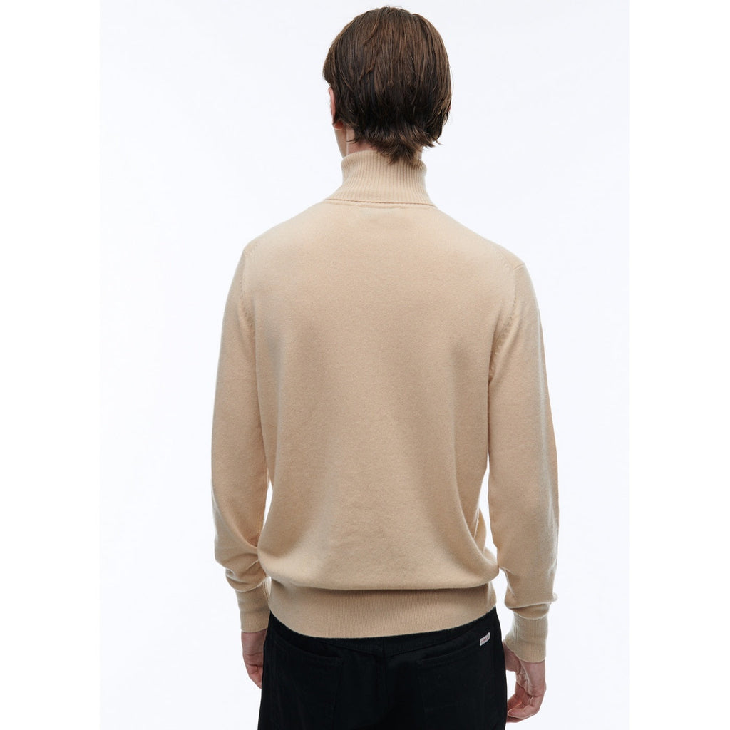 Fursac - Pull Col Roulé En Laine Et Cachemire - Beige