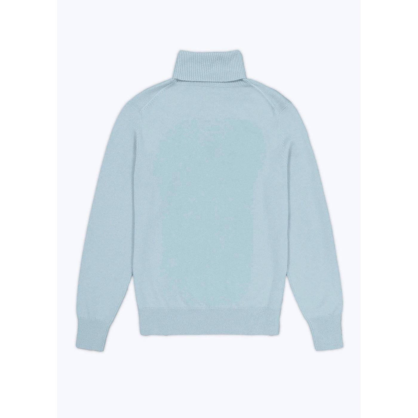 Fursac - Pull Col Roulé En Laine Et Cachemire - Bleu