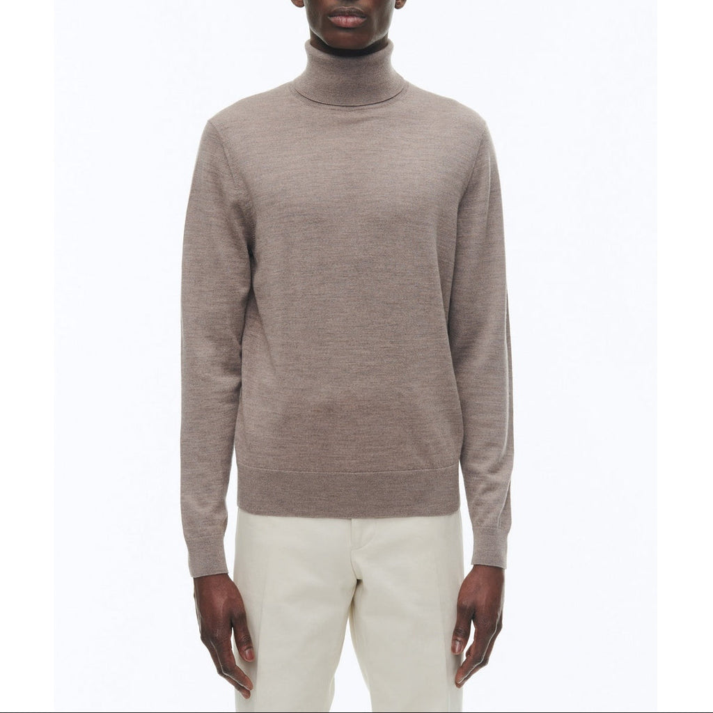 Fursac - Pull Col Roulé Mérinos Taupe 16Gg - Taupe