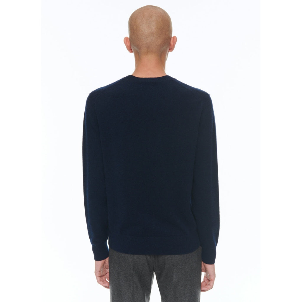 Round Neck Cashmere Sweater - Blue