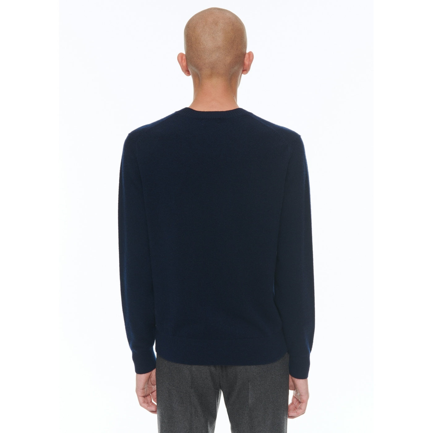 Round Neck Cashmere Sweater - Blue
