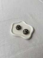 Pendientes Vintage - Esmalte Verde Y Pedrería