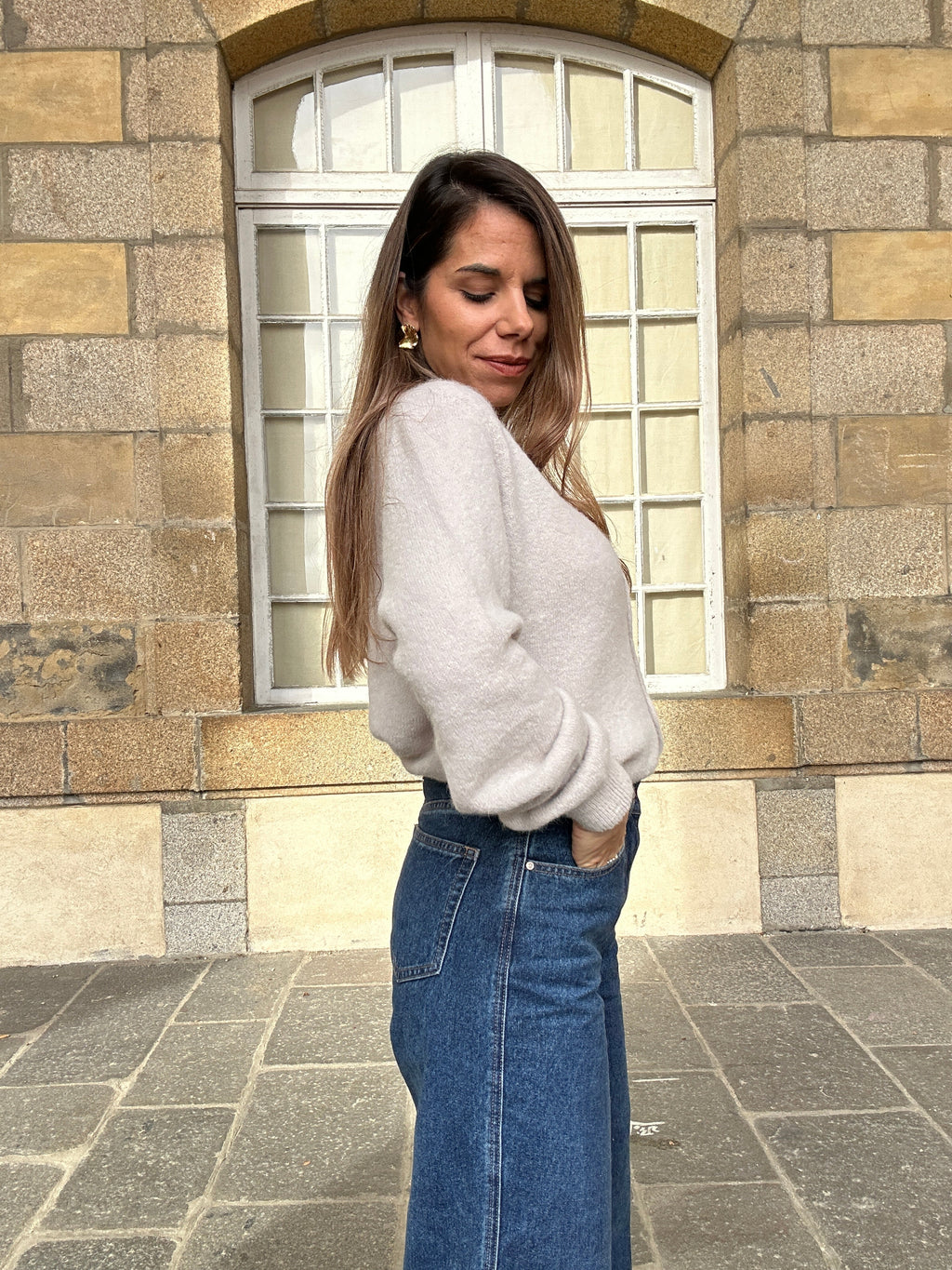 Leonie Taupe Wool Knit