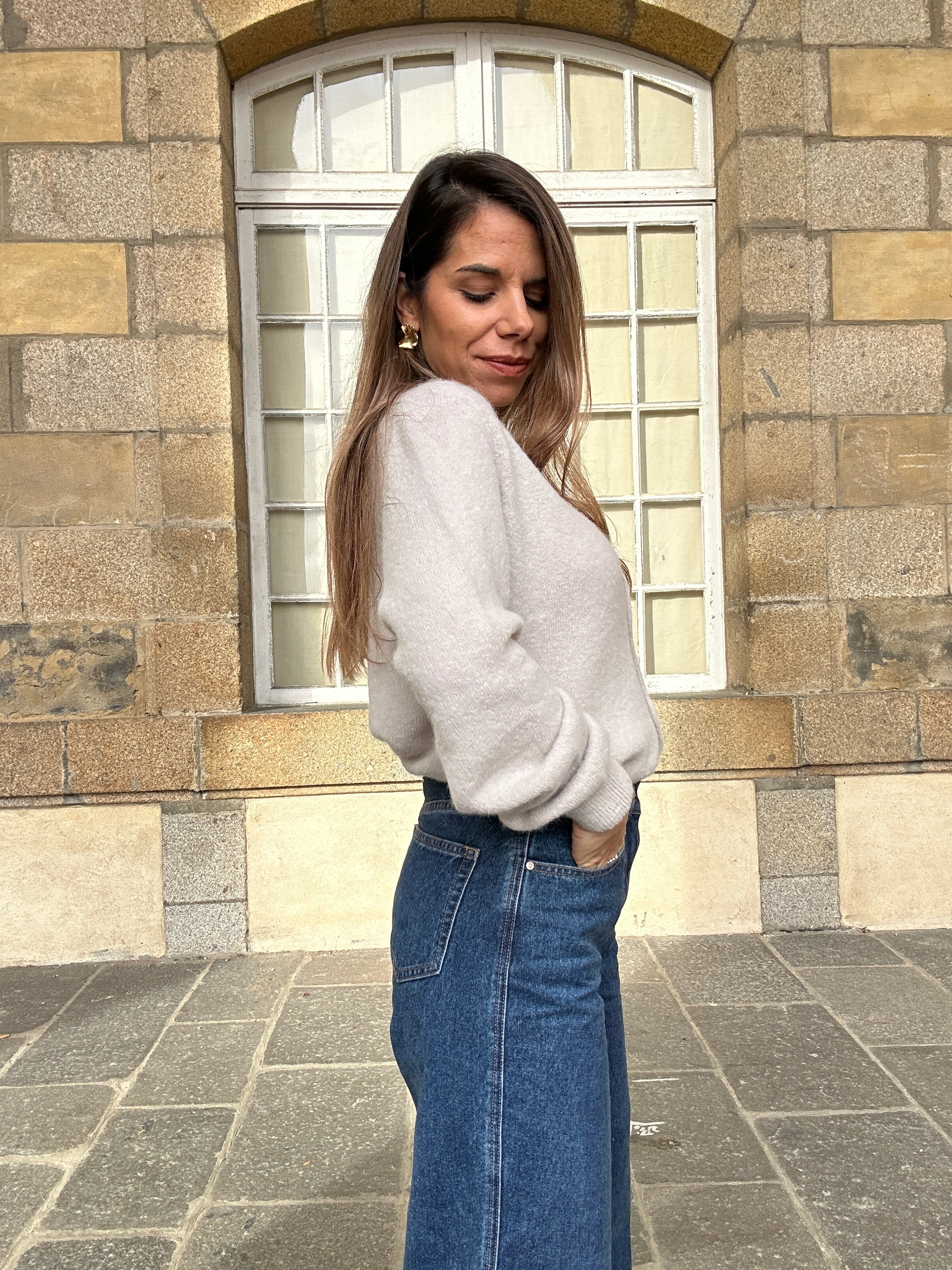 Leonie Taupe Wool Knit