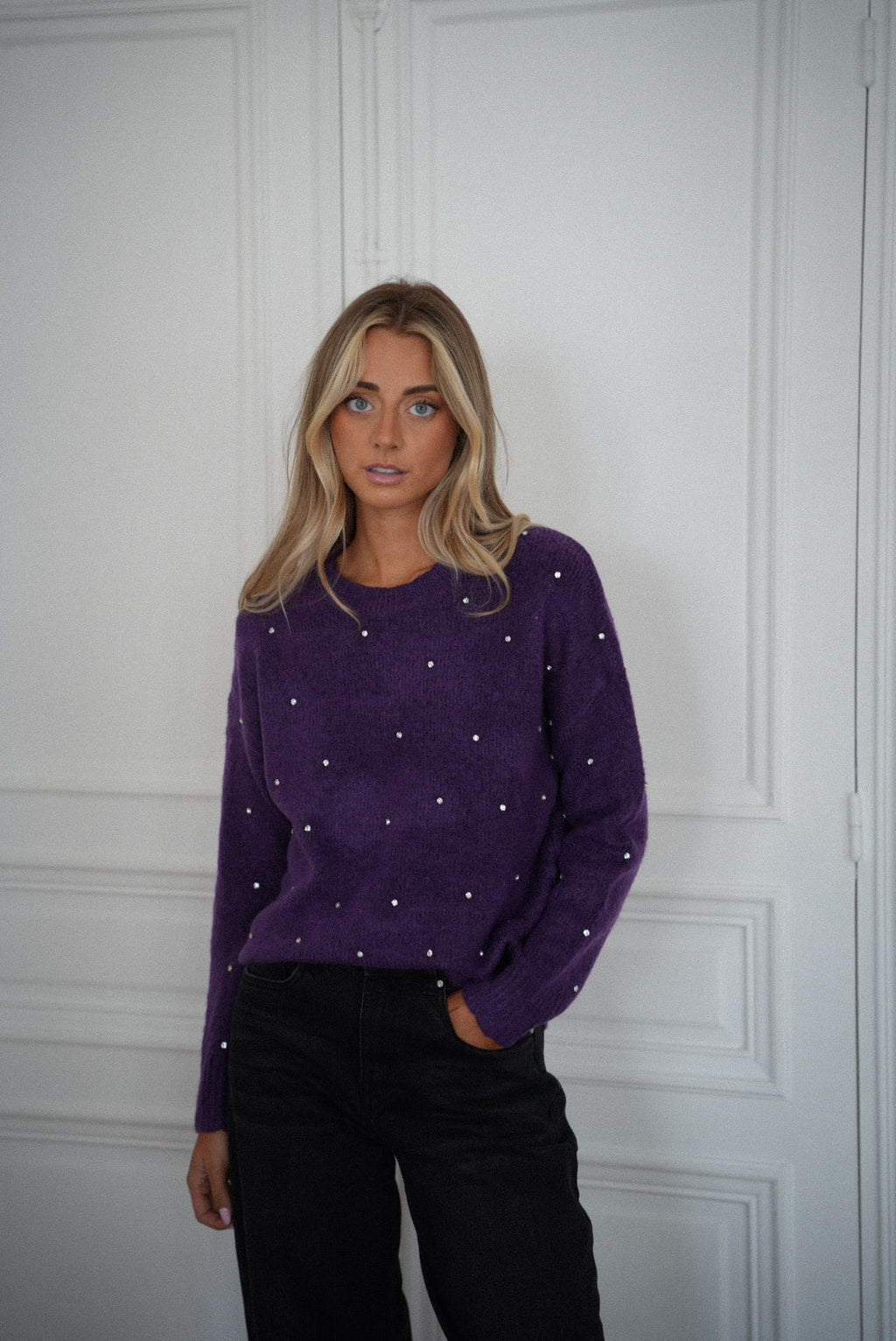 Pull À Strass Mathilde - Violet