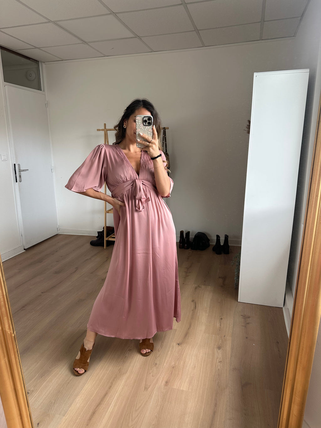 Suzy Long Dress Old Pink