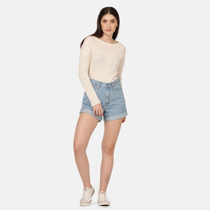 Short En Jean Taille Haute Levi's 80S Mom Bleu