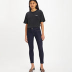 Jean Skinny Taille Mi-Haute Levi's 711 Double Button Bleu Brut