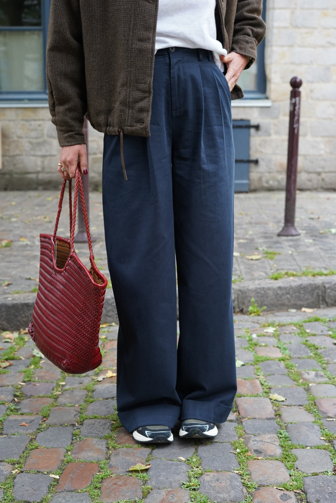 Burgundy Woven Bag