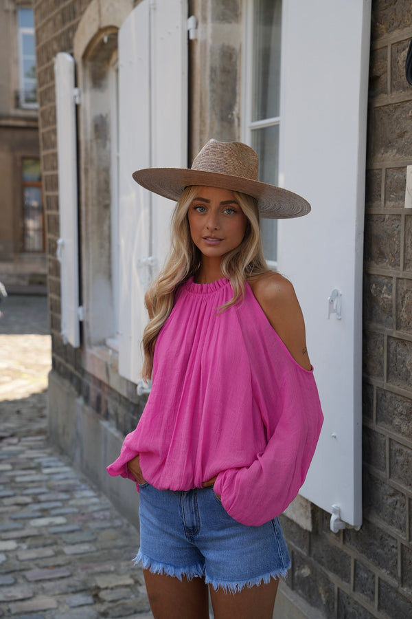 Blouse Ajourée Karole - Rose