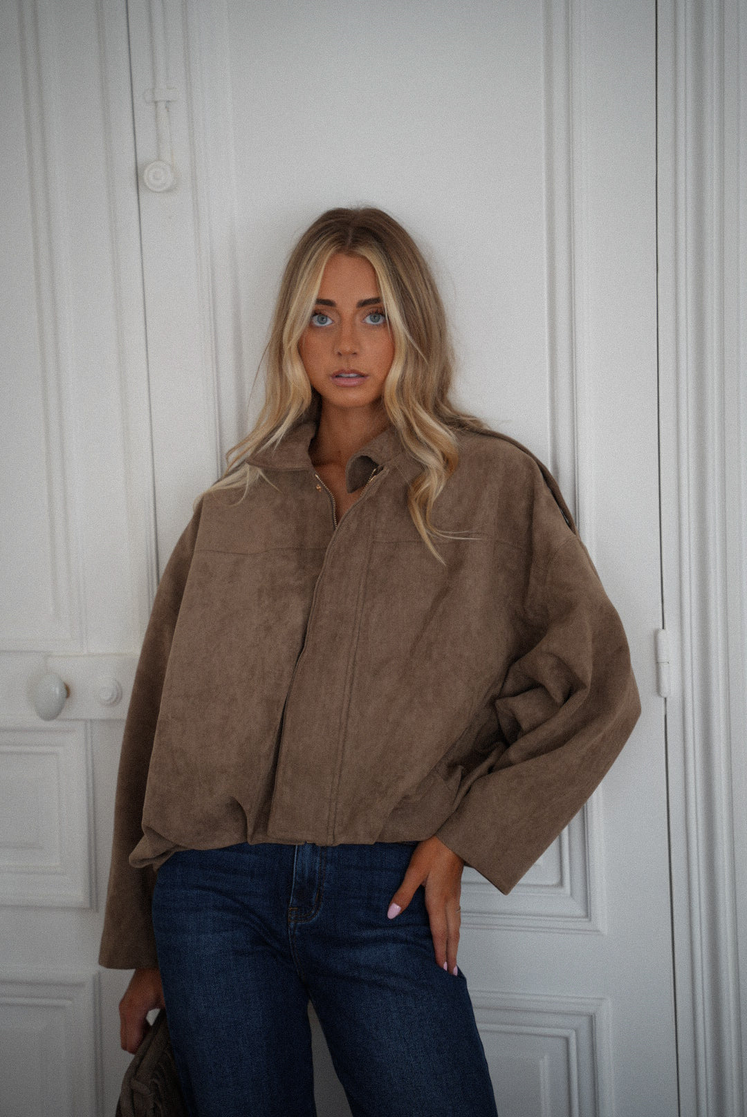 Veste Suédée Delfine - Taupe