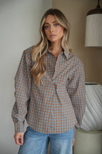 Chemise À Carreaux Pola - Bleue