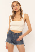 Penny Knit Tank Top - Vintage White