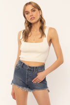 Penny Knit Tank Top - Vintage White