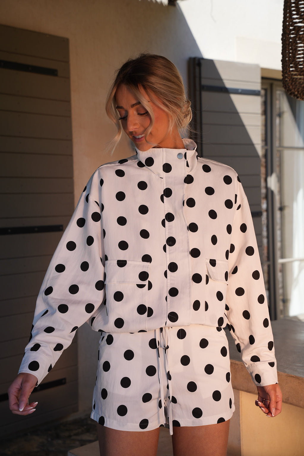Veste À Pois Luna - Blanche