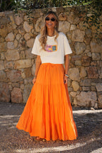 Jupe Longue Chloé - Orange