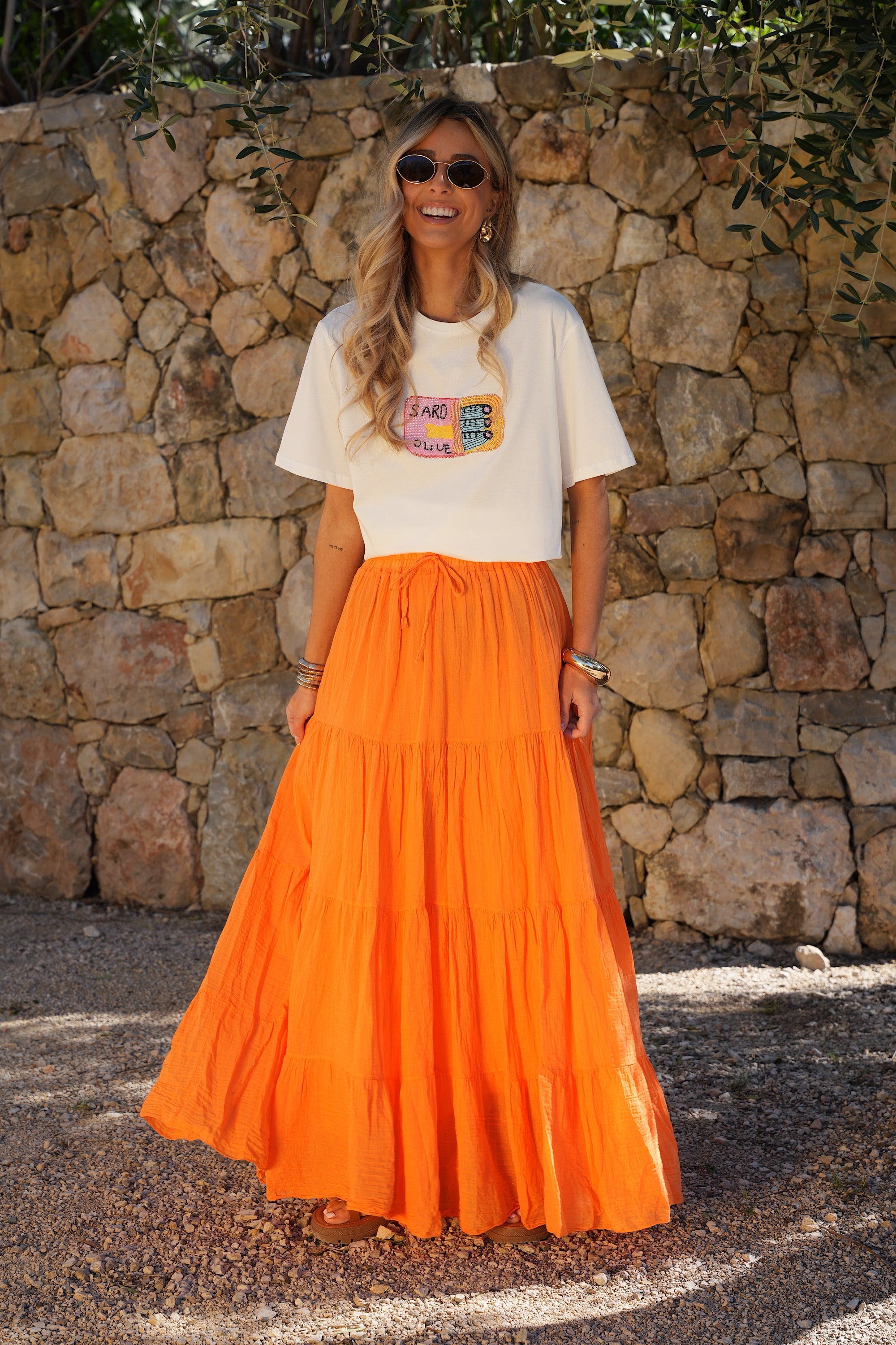 Jupe Longue Chloé - Orange