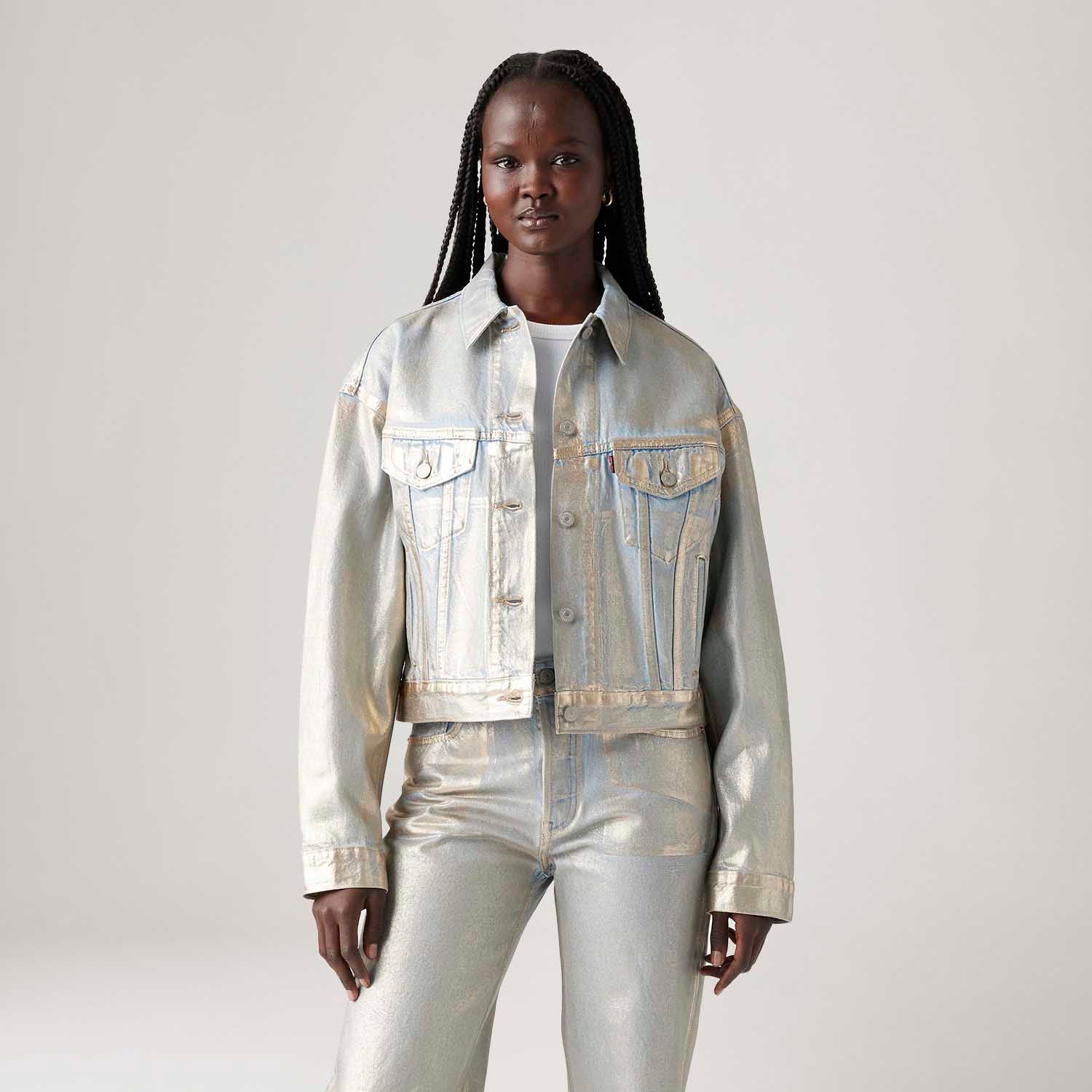 Veste En Jean Levi's Shrunken 90'S Argenté
