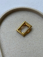 Vintage Scarf Ring - Golden Geometric Frame