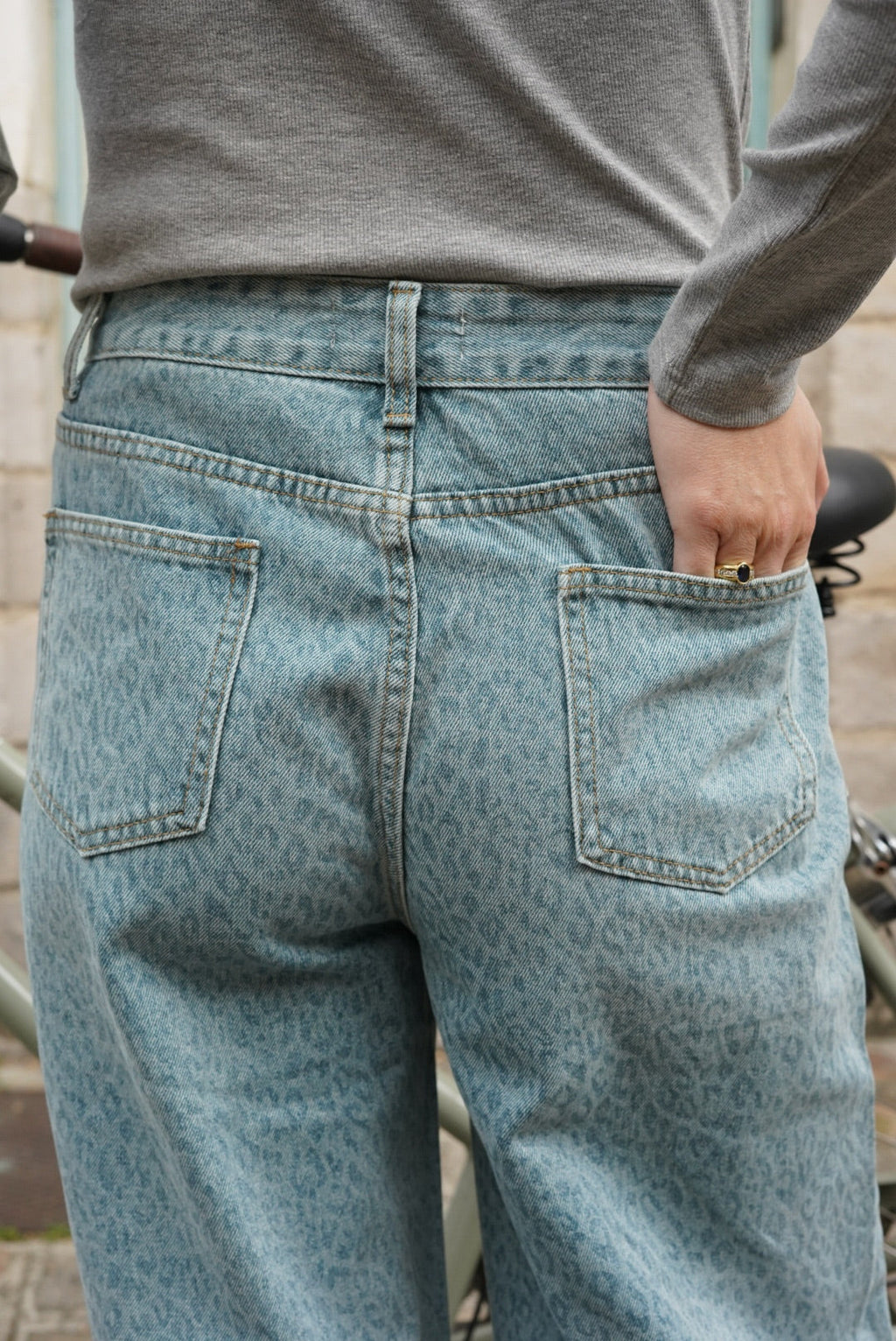 Romeo Blue Leopard Jeans