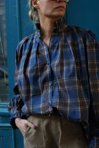 Chemise Elisabeth Carreaux Marine