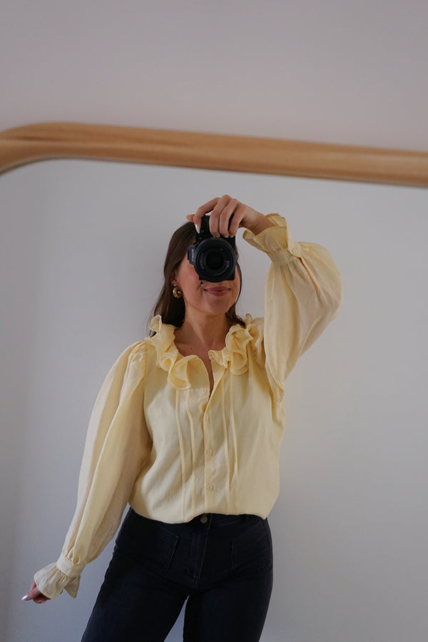 Blouse Brune Jaune Pâle