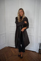 Manteau Cuir Penelope - Chocolat