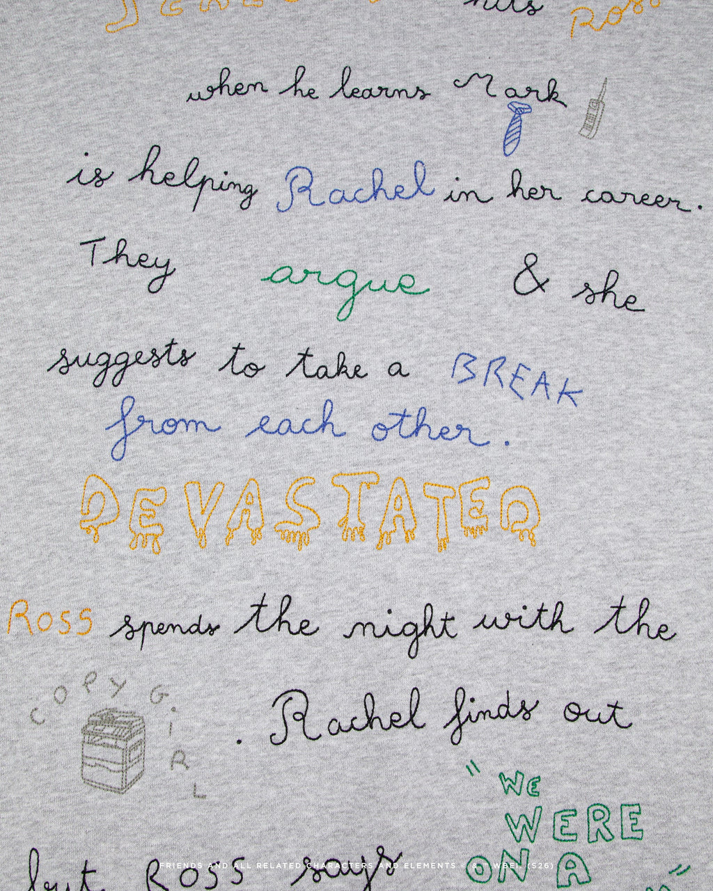 Sweatshirt "Rachel And Ross" Friends X Mlb Charonne