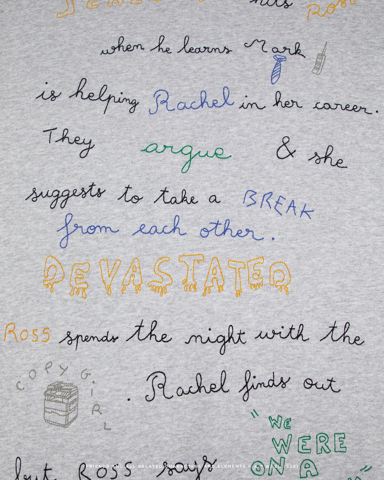 Sweatshirt "Rachel And Ross" Friends X Mlb Charonne