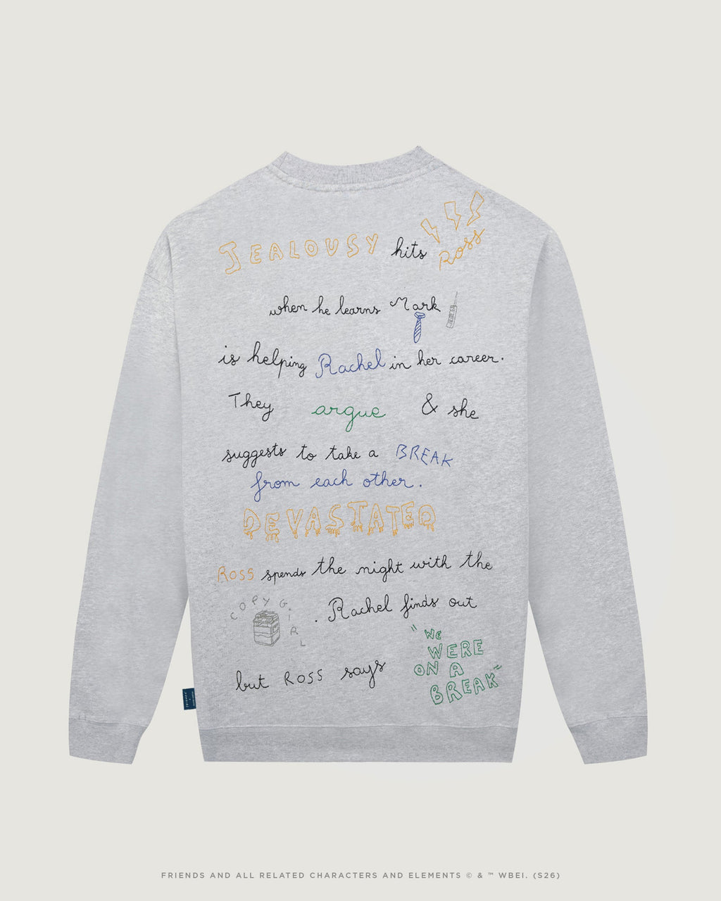 Sweatshirt "Rachel And Ross" Friends X Mlb Charonne