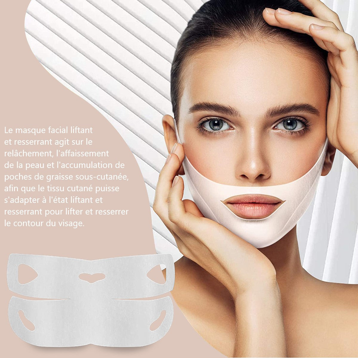 Maschera lifting viso al collagene - Bianca
