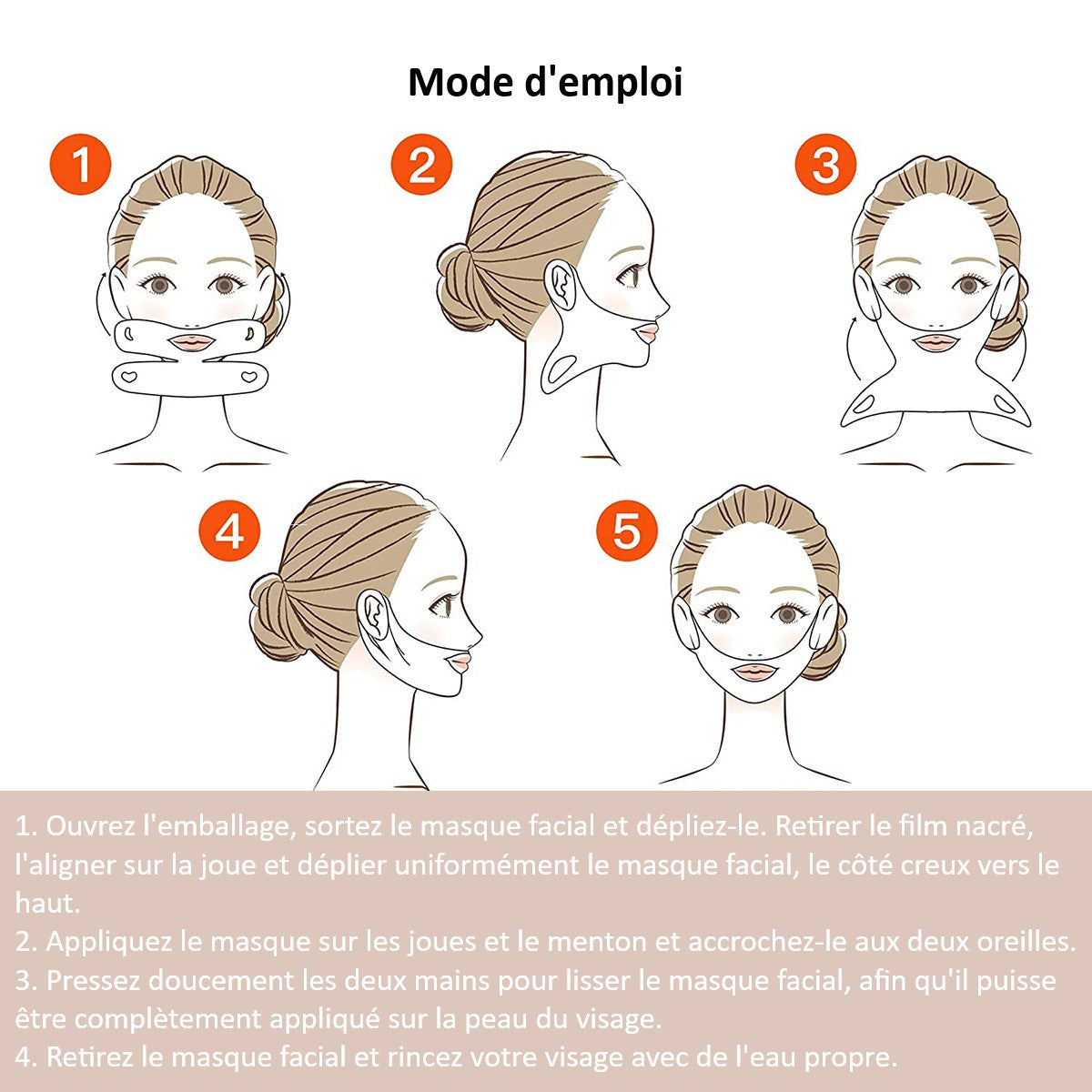 Maschera lifting viso al collagene - Bianca