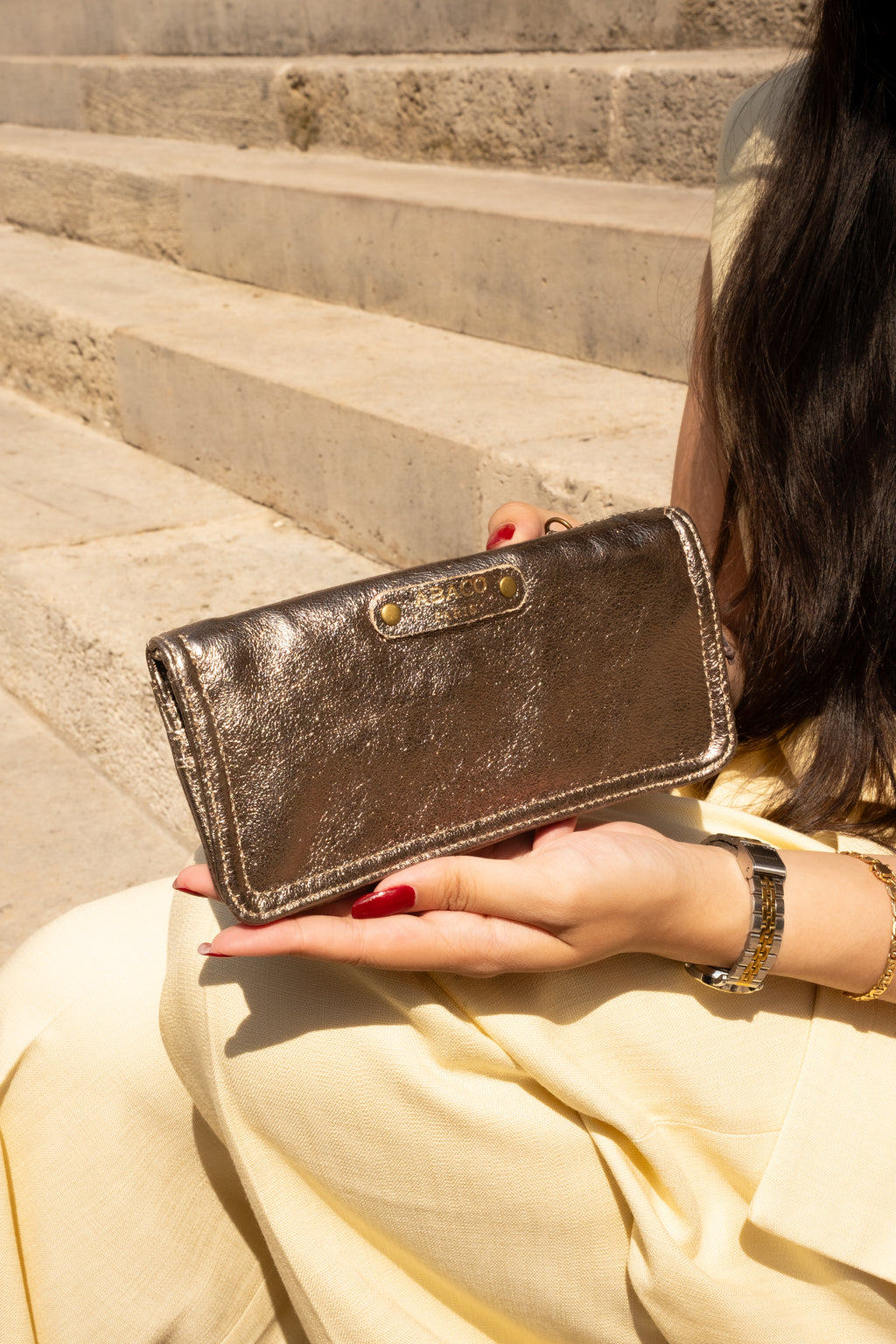 Cartera Nina - Bronce brillante