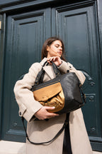 Sac à Main - Odelia - Noir / Métallique Bronze