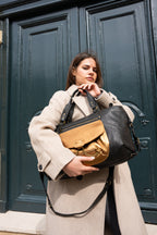 Sac à Main - Odelia - Noir / Métallique Bronze