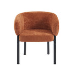 Abelia - Chairs - Chenille - Terracotta And Black Metal Legs