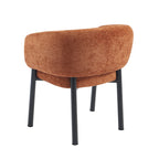 Abelia - Chairs - Chenille - Terracotta And Black Metal Legs