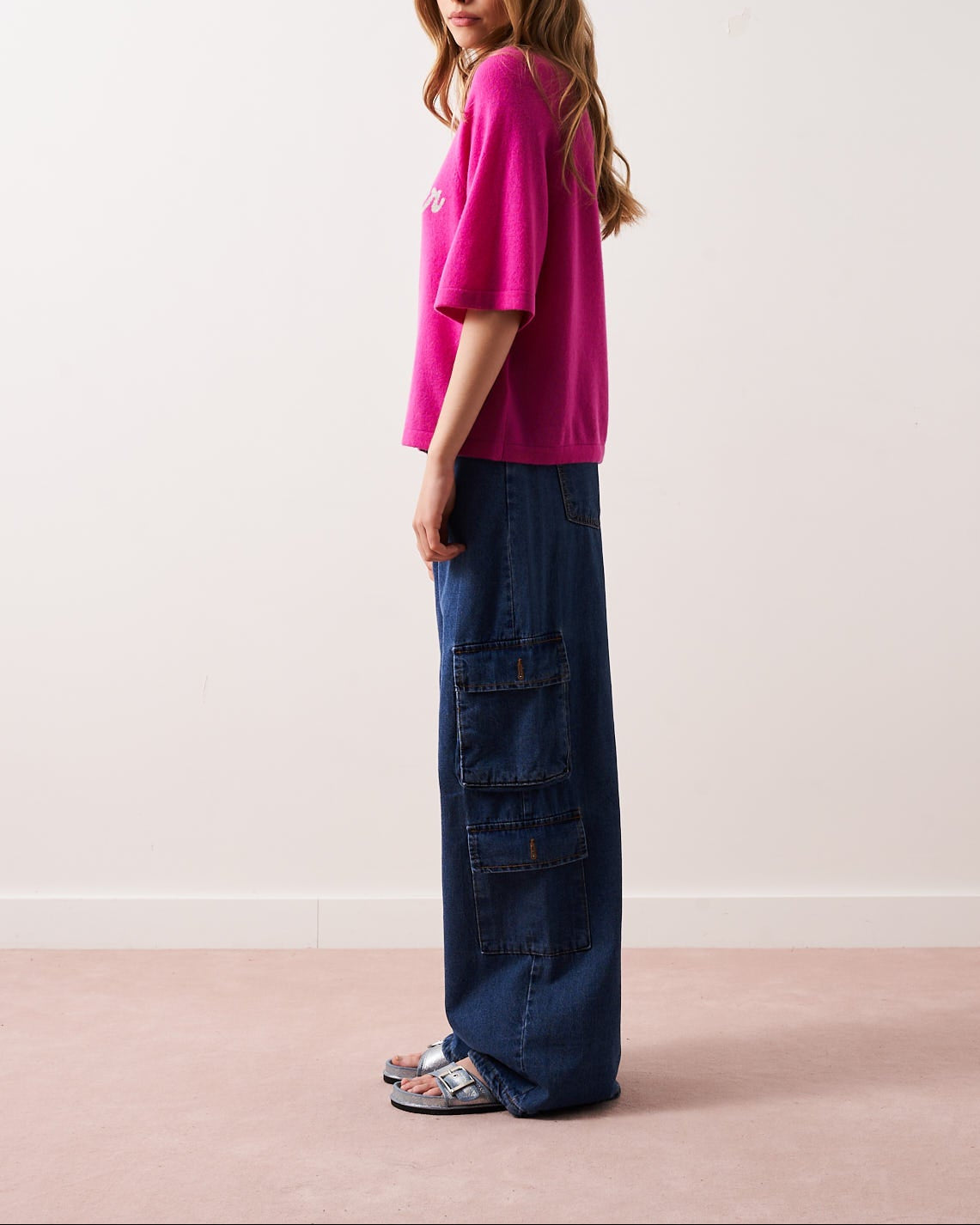 Absolut Cashmere - Jersey Mcr 3/4 Elea con cuello redondo - Wonder Lollipop - 100% Cachemira 12Gg - Mujer