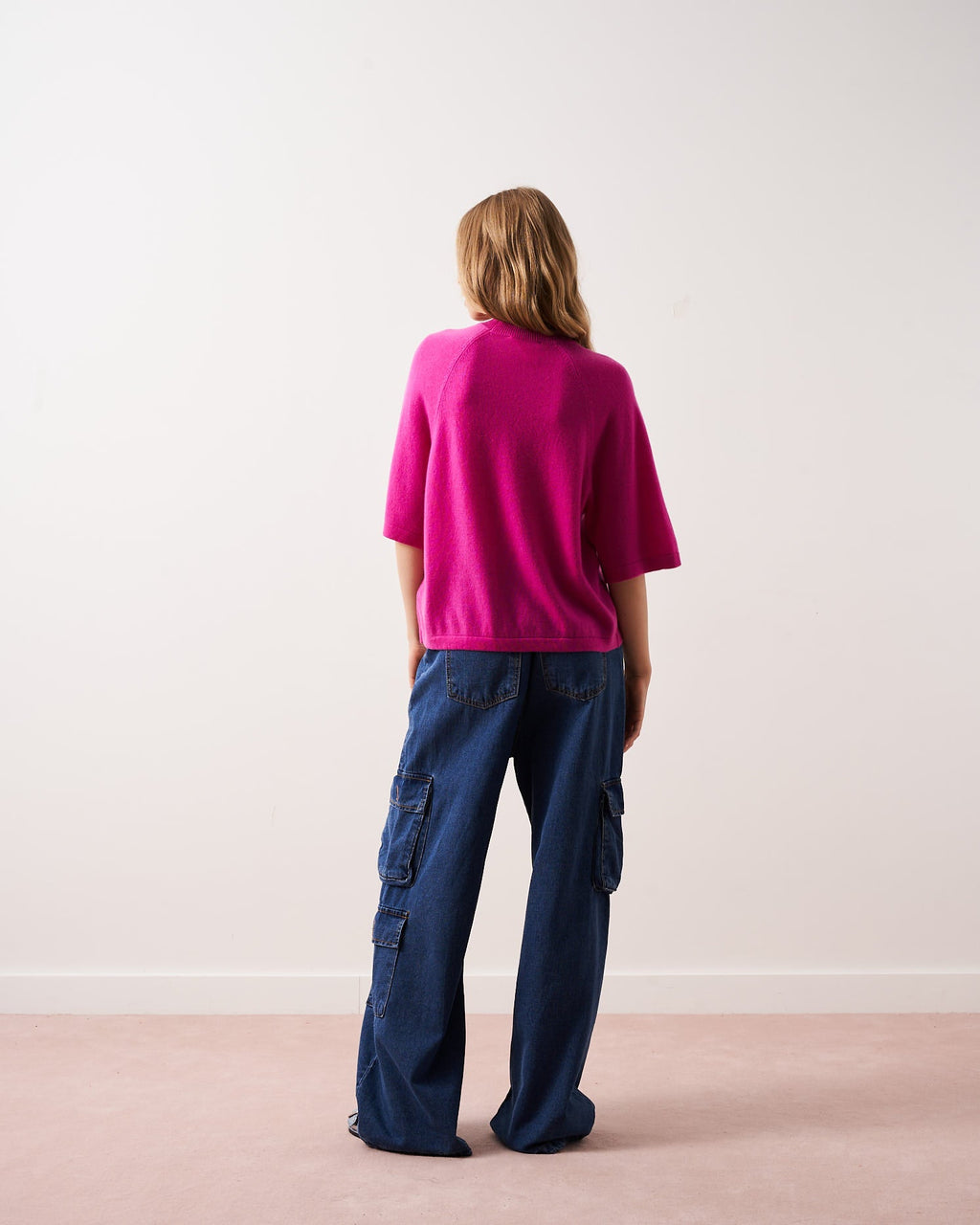 Absolut Cashmere - Jersey Mcr 3/4 Elea con cuello redondo - Wonder Lollipop - 100% Cachemira 12Gg - Mujer