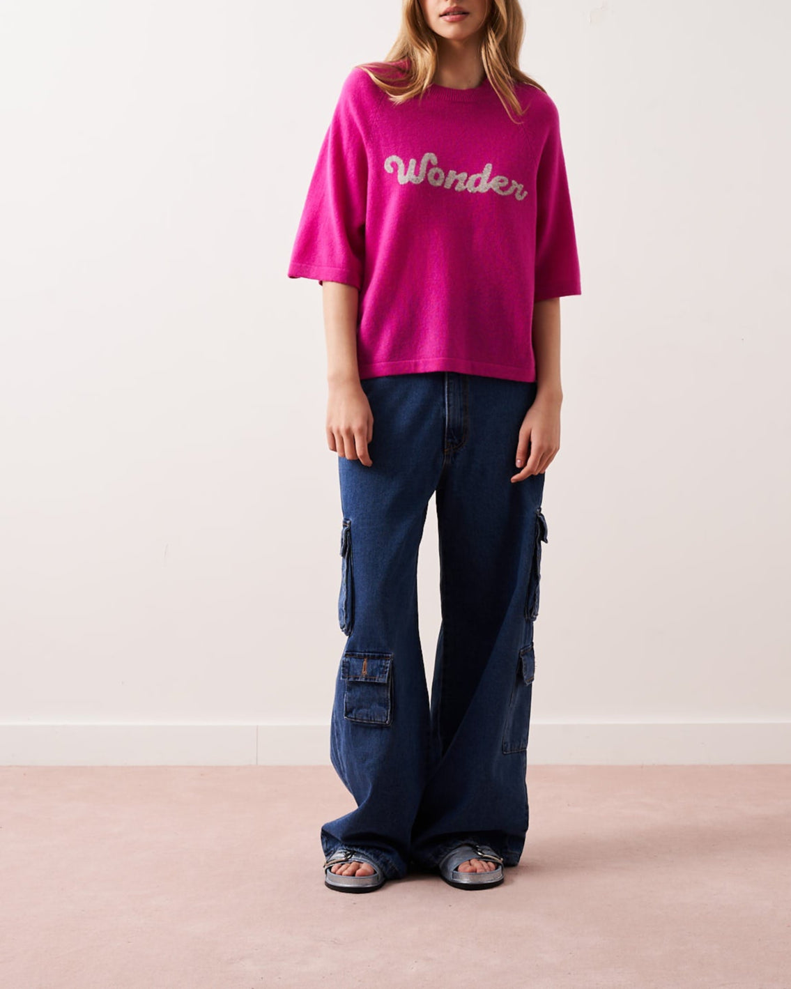 Absolut Cashmere - Jersey Mcr 3/4 Elea con cuello redondo - Wonder Lollipop - 100% Cachemira 12Gg - Mujer