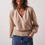 Absolut Cashmere - Belinda Wrap Cardigan - Sand - 100% Cashmere 12Gg - Women