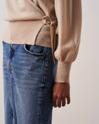 Absolut Cashmere - Belinda Wrap Cardigan - Sand - 100% Cashmere 12Gg - Women