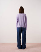 Absolut Cashmere - Jersey Ml Alicia Con Cuello De Pico - Lavanda - 100% Cashmere 12Gg - Mujer